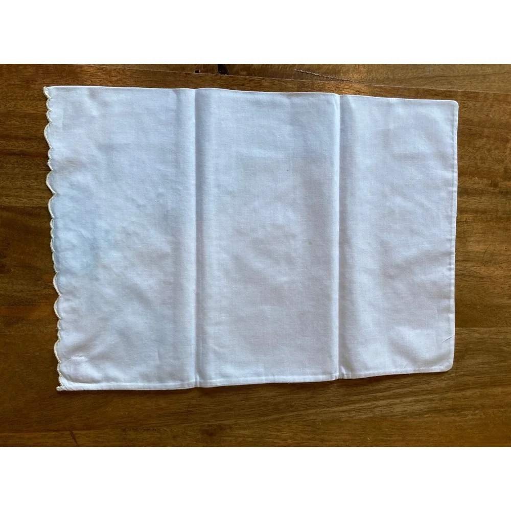 VTG Embroidered Crib Top Sheet and Pillow Case Set‎ Chick Classic
